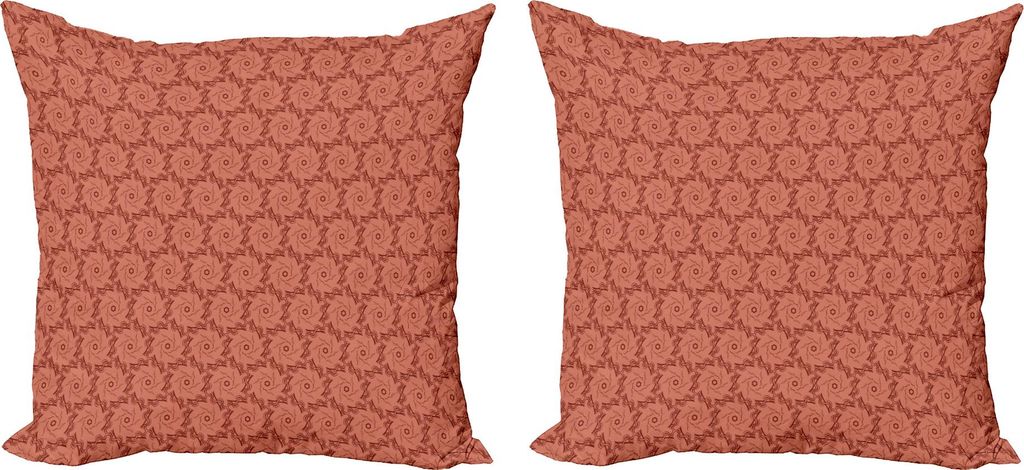 ABAKUHAUS Abstrakt Kissenbezug Set (2Stück), Wirbelnden Kreisformen in Streifen und Wellenförmige Anschläge Geometrische Effect, 50 x 50 cm, Pal...