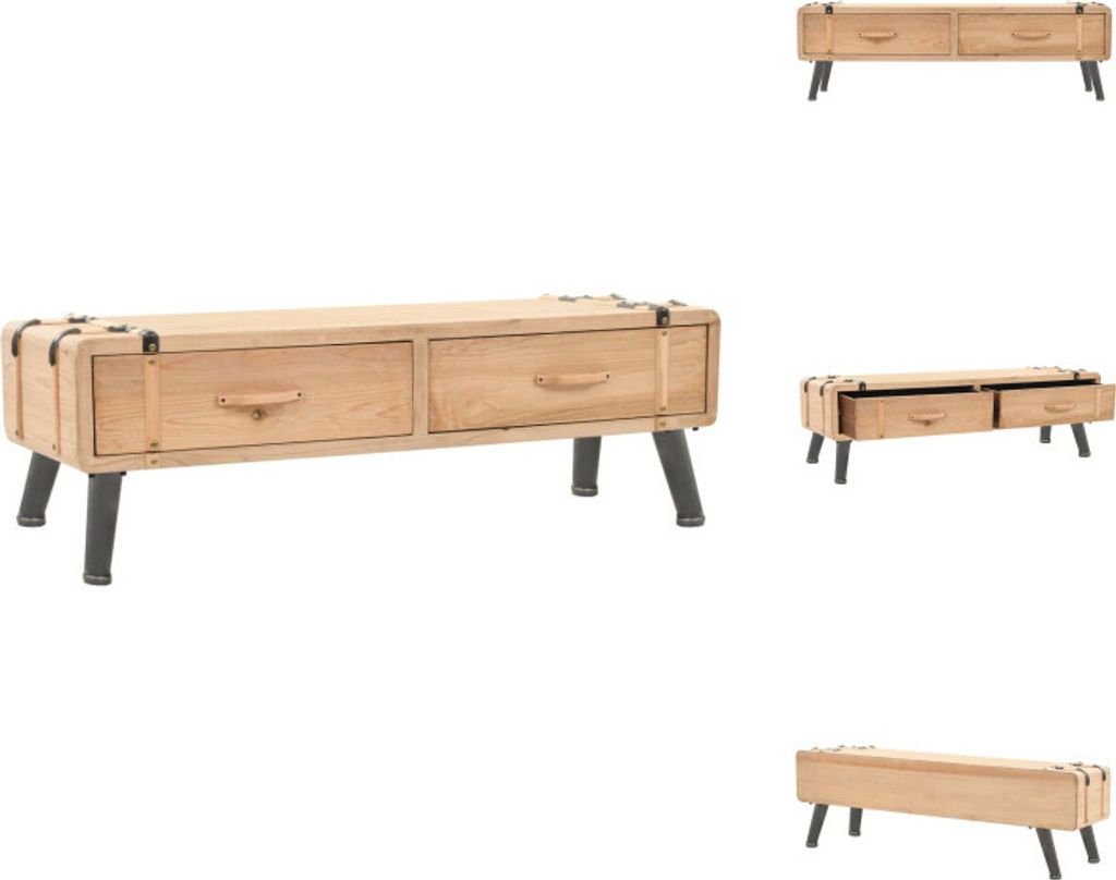 vidaXL TV-Schrank Massivholz Tanne 120x33x35 cm - TV-Möbel