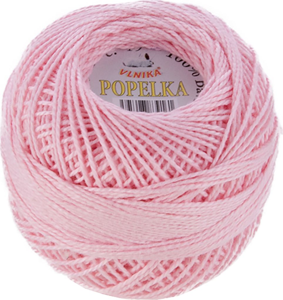 10g Stickgarn / Häkelgarn Popelka 85m 100% Baumwolle Filethäkeln Sticken Häkeln Farbwahl, Farbe:hellrosa