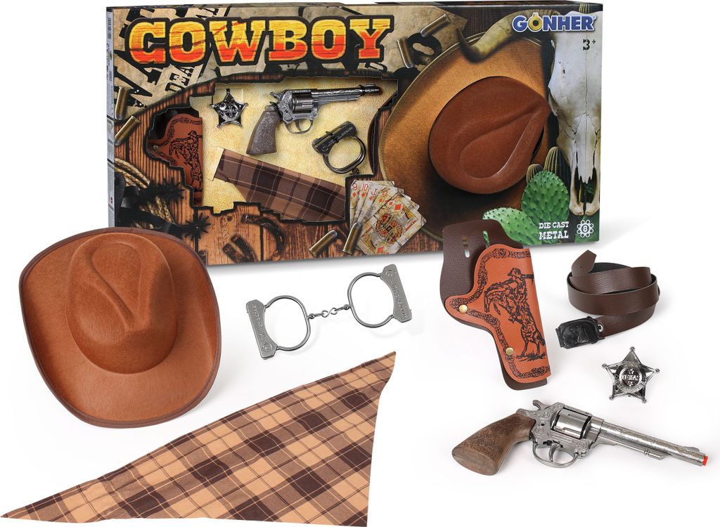 Ensemble cow-boy grand avec chapeau Image du produit 