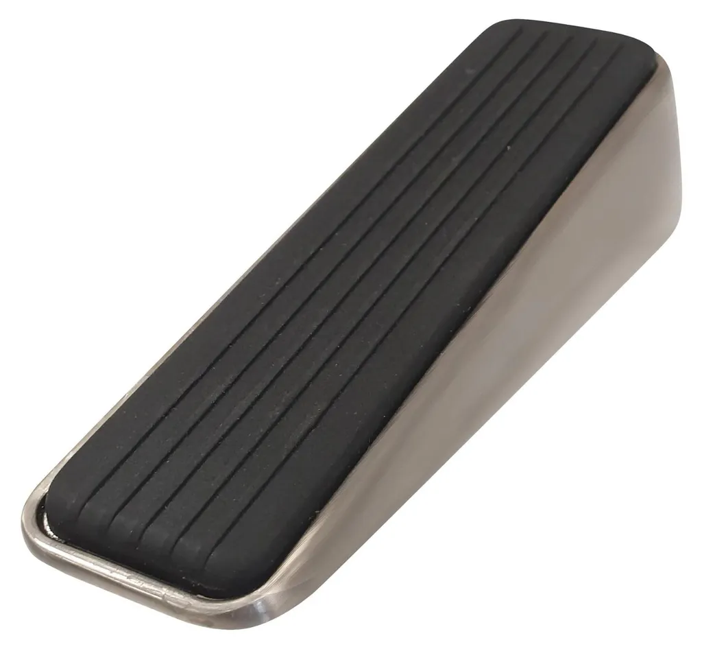 Cale-porte décoratif nickel 03314 avec socle caoutchouc antidérapant