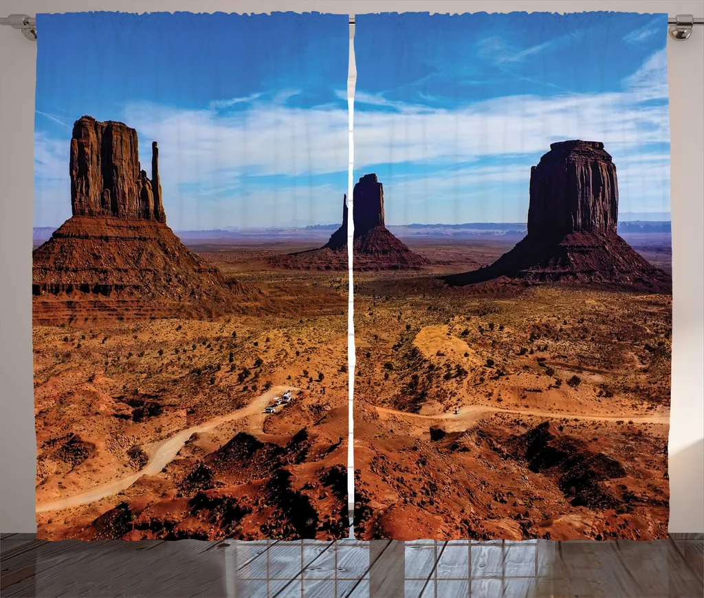 Tenda Decorativa ABAKUHAUS Monument 3 Buttes 280x175cm Stile Rustico