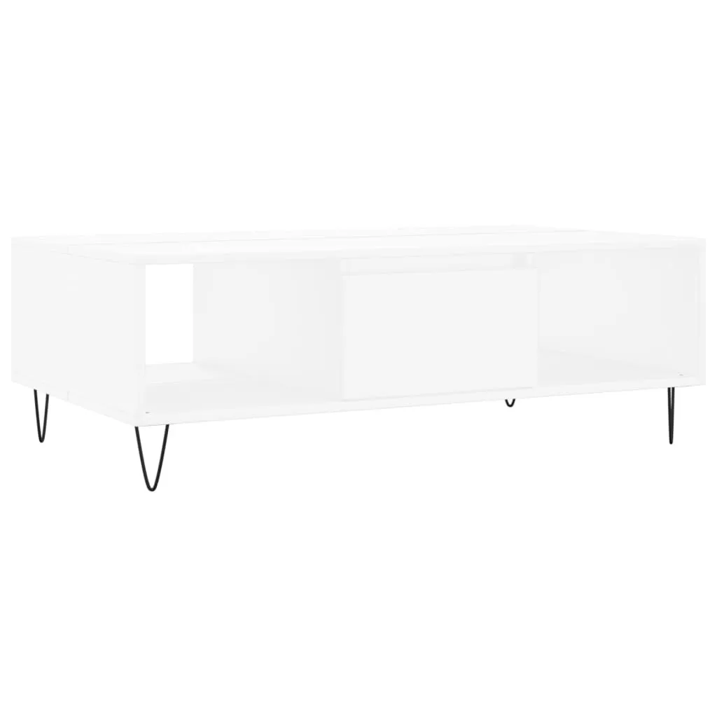 Tavolino Bianco 104x60x35 cm Economico e Solido per Tutta la Famiglia