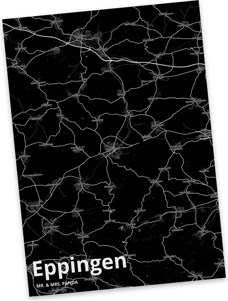 Mr. & Mrs. Panda Postkarte Eppingen - Geschenk, Ansichtskarten, Fotokarte, Ansichtskarte, Stadt, Grußkarte, Dorf Karte Landkarte Map Stadtplan, Po...