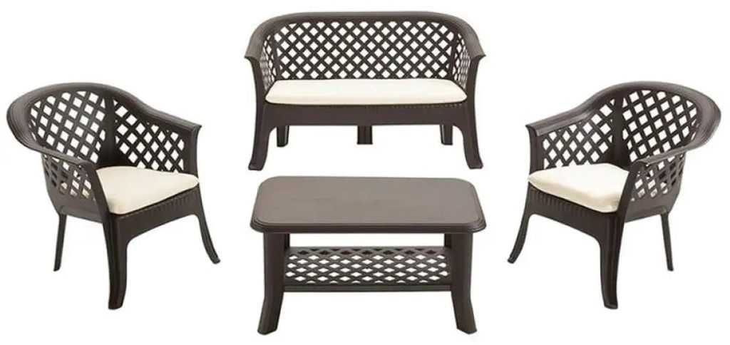 Ipae-Progarden Set Veranda Con Cuscino, Anthrazit, Produktbild 