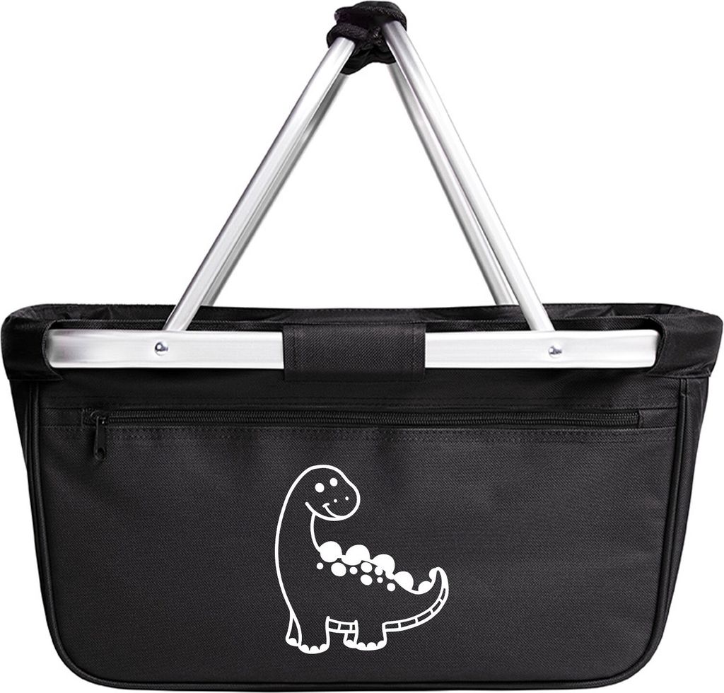 Huuraa Einkaufskorb Apatosaurus Dinosaurier 20 Liter Black faltbarer Tragekorb Geschenkidee