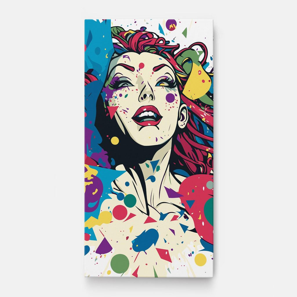 ARTHUB Leinwandbild 50x100 cm, Fictional Woman | Wohnzimmerdekoration, Hängende Bilder, Wanddekoration, Heimdekoration, Frauen, Abstrakte Frauen