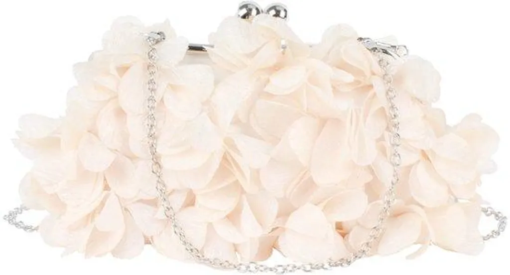 Sac à bandoulière floral en soie avec rabat et chaîne pour femme