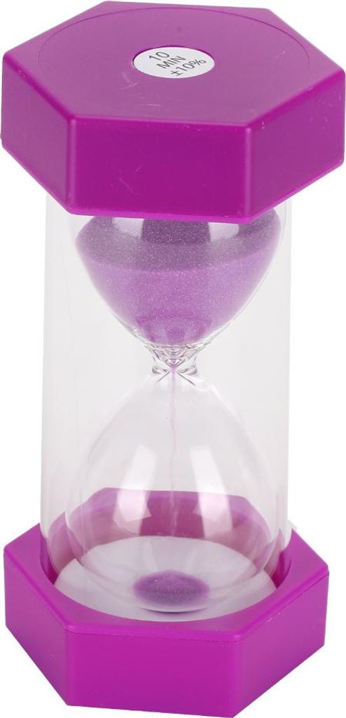 Tragbare Kinder Sanduhr Home Office Sanduhr Sanduhr Timer Geschenk (lila 10 Minuten)