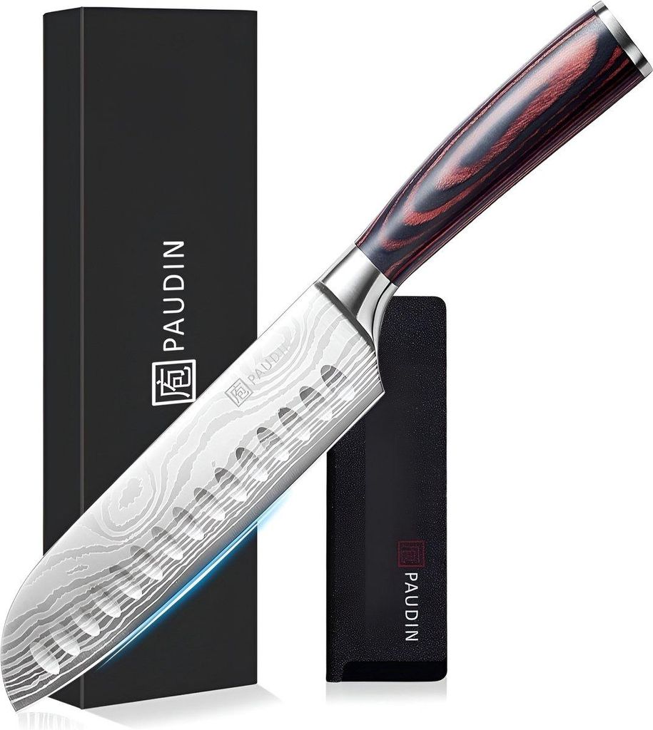 PAUDIN N5 Profesjonalny nóż Santoku 17,5 cm -Nóż w stylu Zdjęcie produktu 