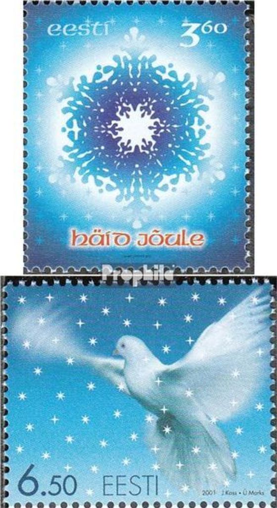 Briefmarken Estland 2001 Mi 423-424 (kompl.Ausg.) postfrisch Weihnachten