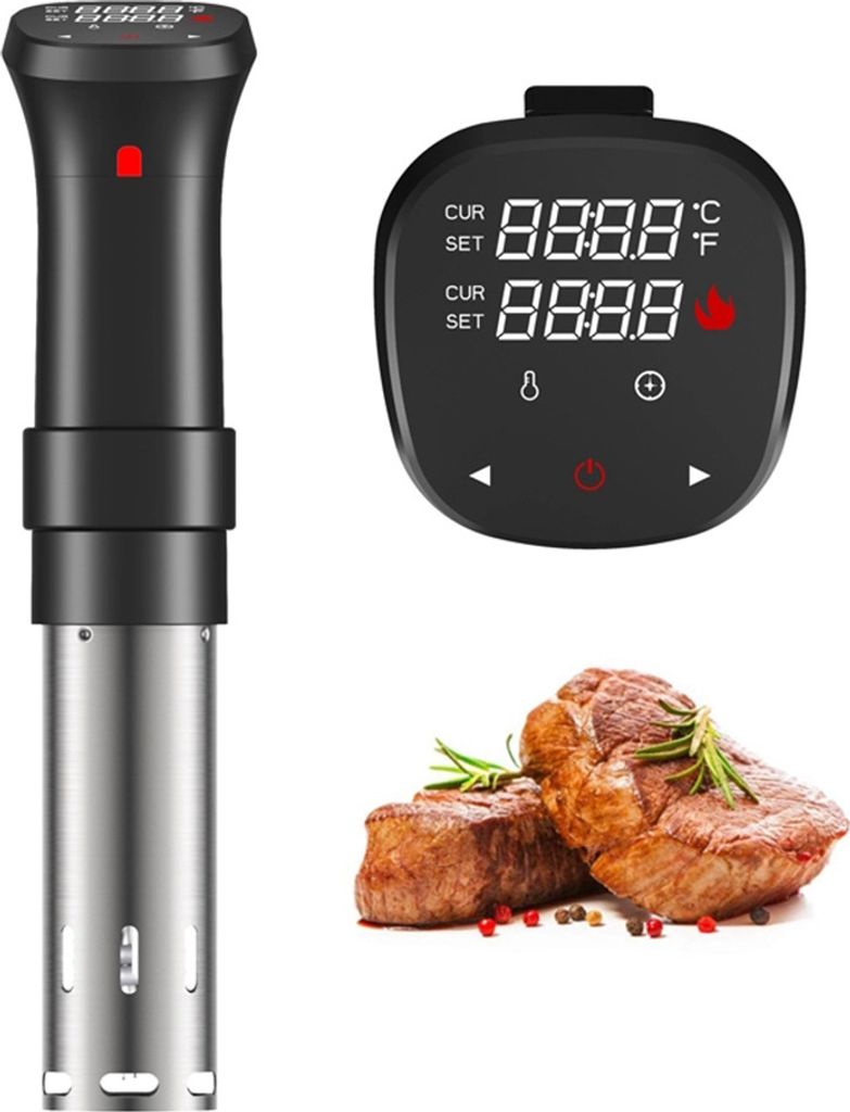 Sous-Vide-Maschine, Praezisionskocher, 1100 W, extrem leises Arbeiten, genaue Temperatur, Zeitsteuerung, Eintauchthermostate, LCD-Touchscreen, Kuec...