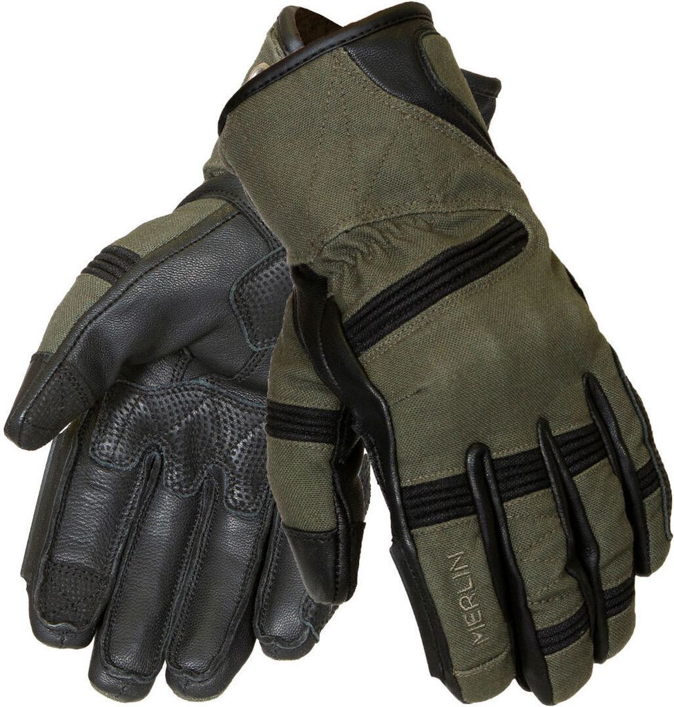 Merlin Mahala WP Explorer D3O Motorradhandschuhe, grün, 3XL
