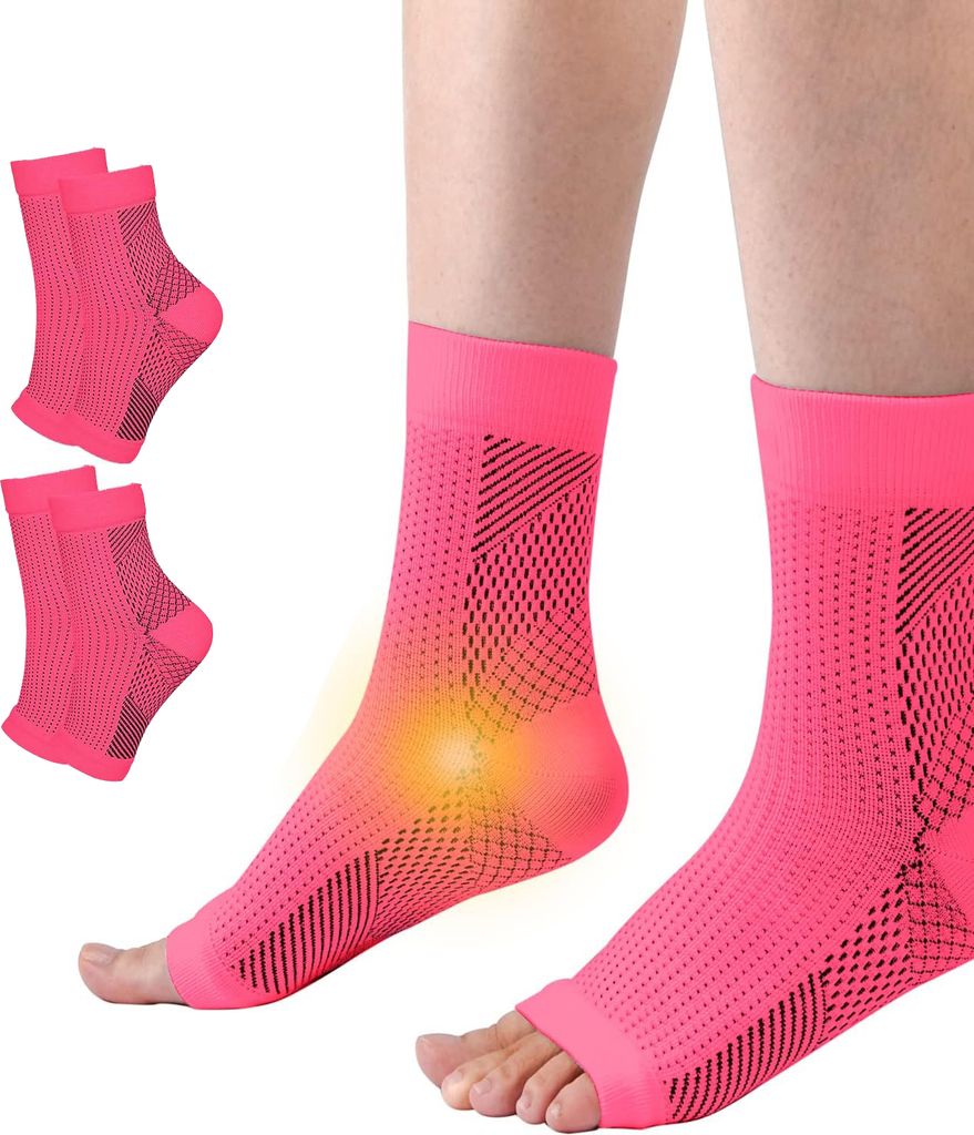 Knöchelbandage Sport Fußgelenk Bandage Fußgelenkstütze, Pink 35-38 S/M, A0283