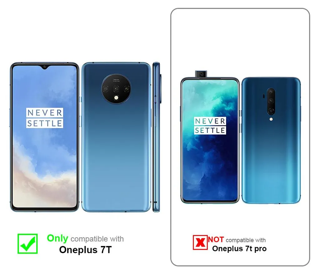 Custodia per OnePlus 7T, con pellicola protettiva e scomparto