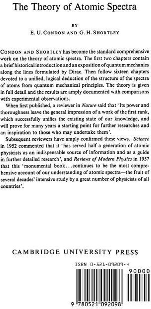 The Theory of Atomic Spectra