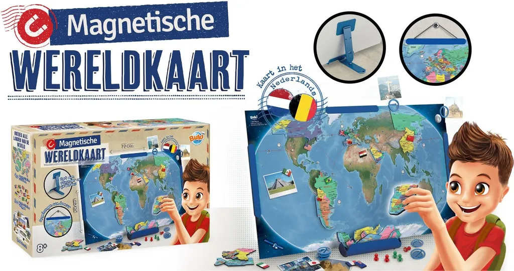 Mémoriser les continents facilement - Carte du monde magnétique Buki