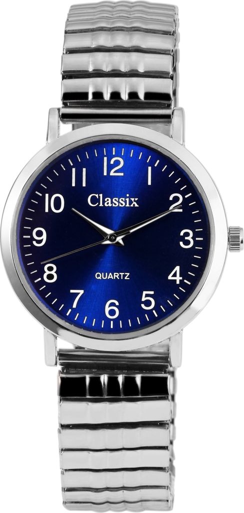 Classix 2700007 Herrenuhr mit Metallzugband silber-blau Produktbild 