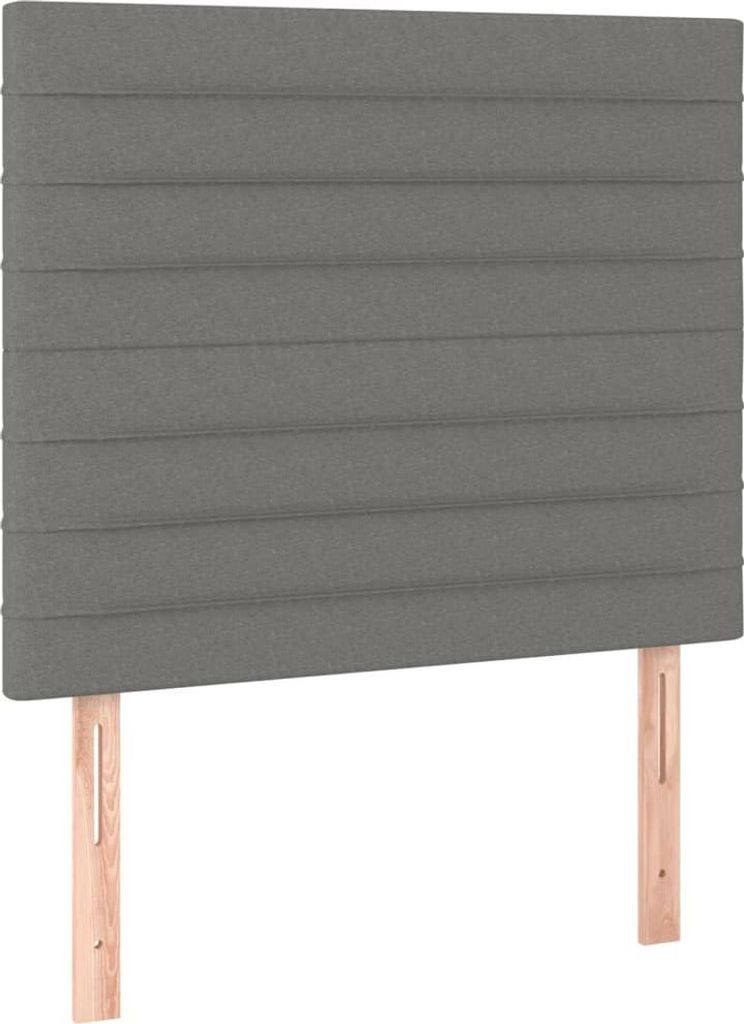 vidaXL Kopfteil Dunkelgrau 80 x 5 x 118/128 cm Stoff