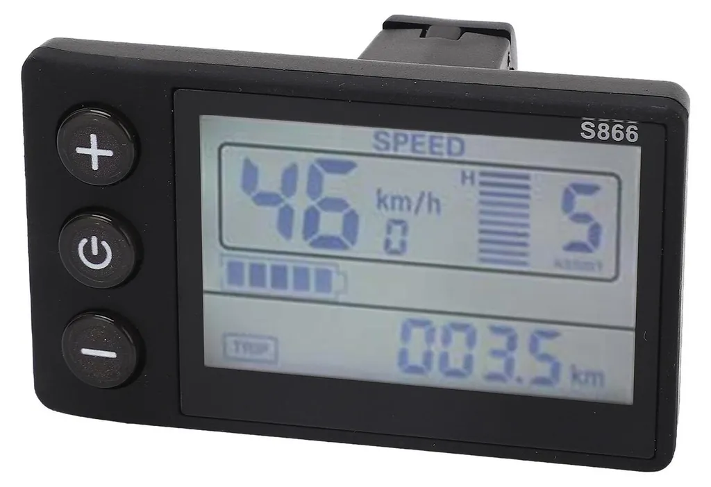 Console LCD S866 Étanche pour Vélo Électrique Multi-Tension 24V-60V - 2