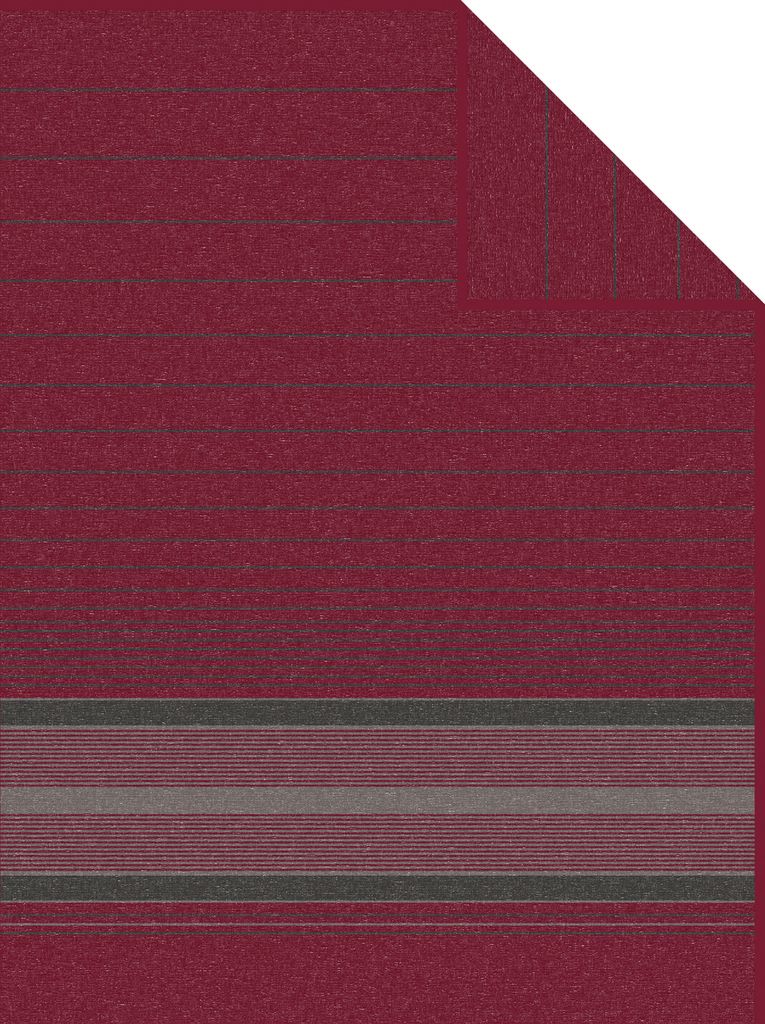 Ibena Wohndecke Jacquard Decke Perth rotbraun -anthrazit Produktbild 