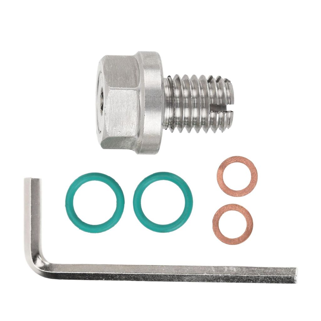 Ölablassschraube aus Edelstahl, Übergröße, selbstschneidend, Reparaturset für Ölwannengewinde mit O-Ring M12,1–1,75 x 15 mm