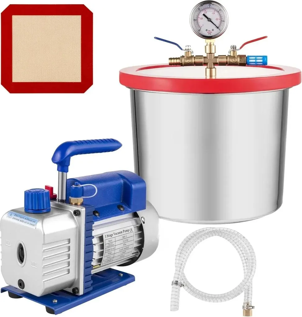 Pompe à vide de réfrigérant 3 CFM avec chambre à vide 2 gallons EU