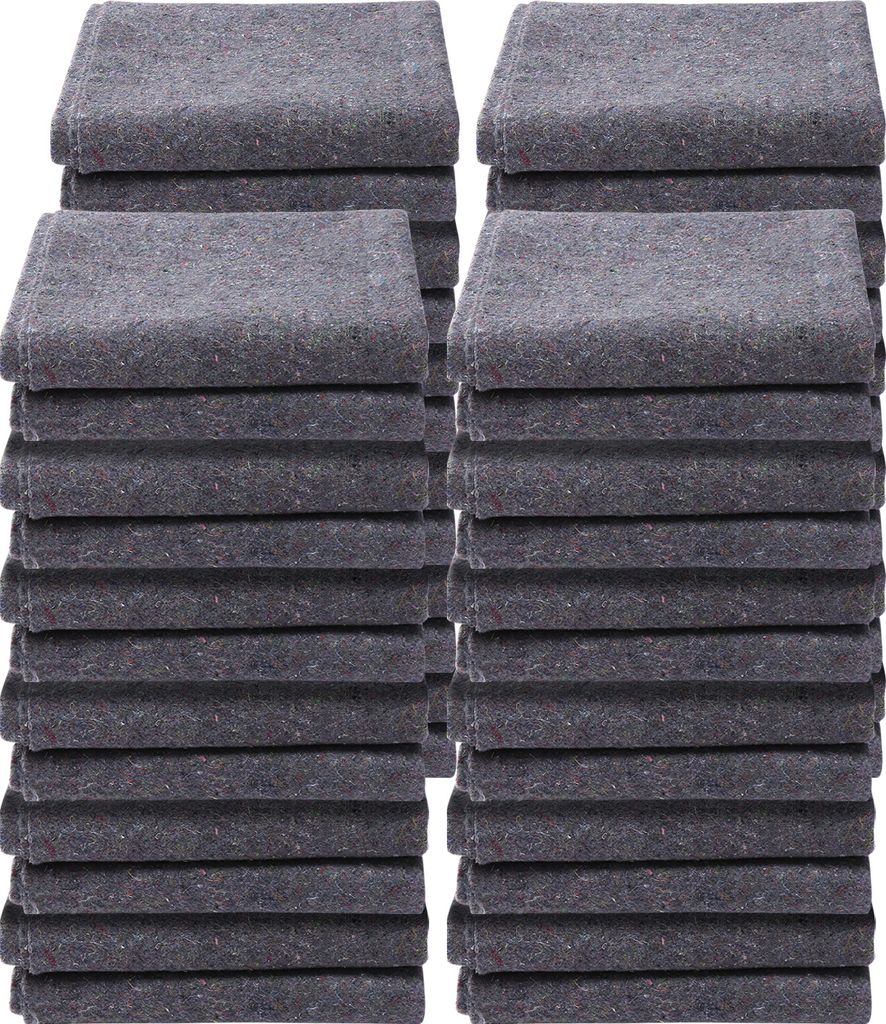 SucceBuy Moving Blankets 72„ x 54“ 21 lbs/dz Gewicht 24 Packs Professional Recycled Baumwolle Packing Blanket Large Heavy Duty Versand Mover Pa...