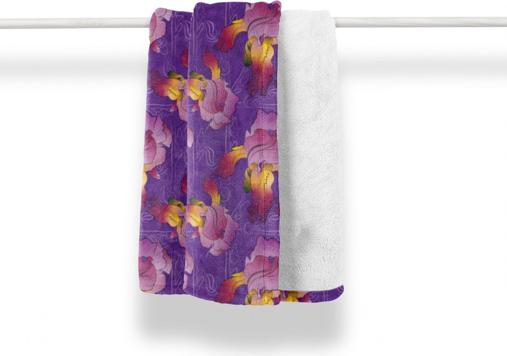 ABAKUHAUS Abstrakt Weich Flanell Fleece Decke, Blumen in der bunten Kunst, Gemütlicher Plüsch für den Innen- und Außenbereich, 125 x 175 cm, Ge...