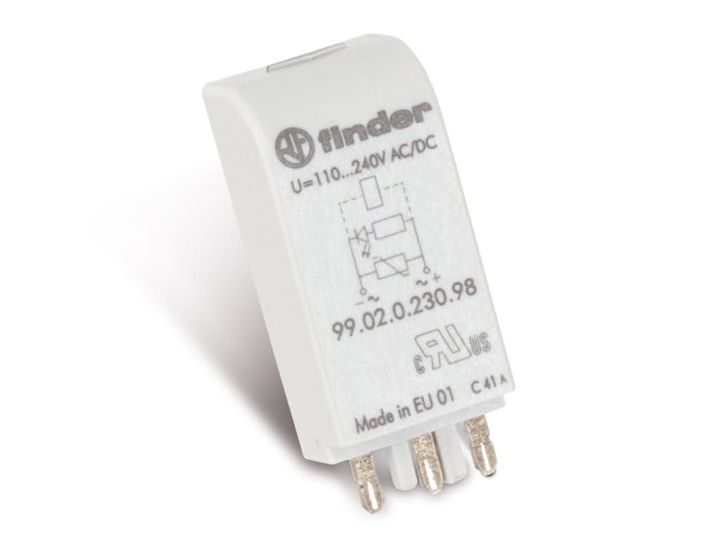 Finder EMV-Modul, LED + Varistor 99.02.0.230.98 110-230VAC/DC