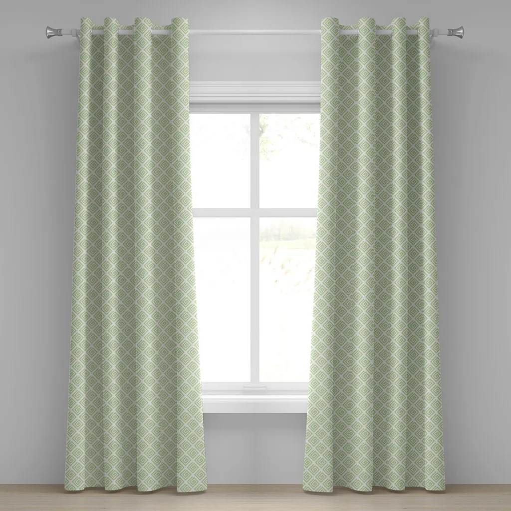 ABAKUHAUS Tende 280x175cm Geometriche Verde Lime: Facili da Lavare