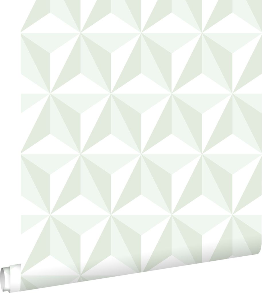 ESTAhome Tapete 3D-Muster Mintgrün 53 cm x 10.05 m