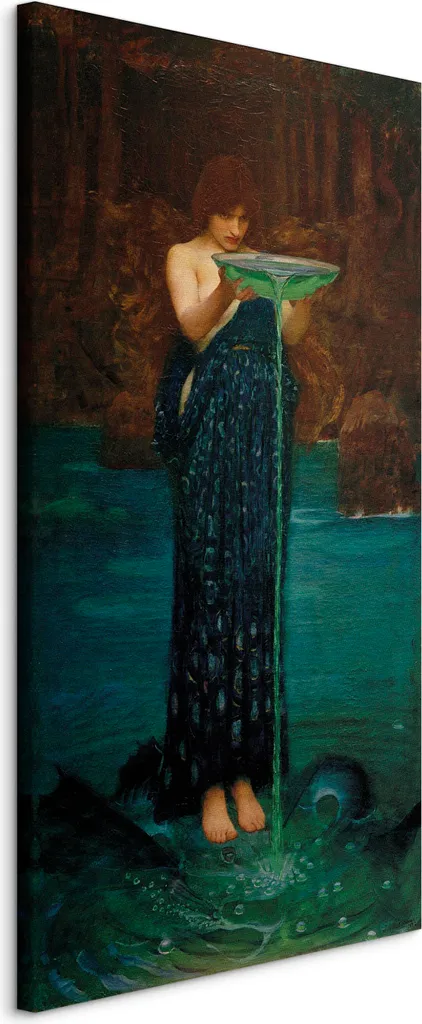 L'Eleganza del Mito: Quadro Circe Invidiosa 60x120 - Made in Italy