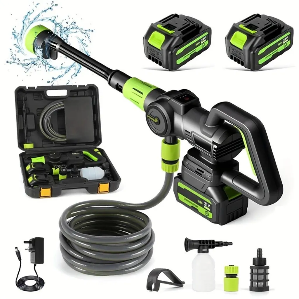 Nettoyeur haute pression sans fil 120 bars 1200W avec 2 batteries Li-ion