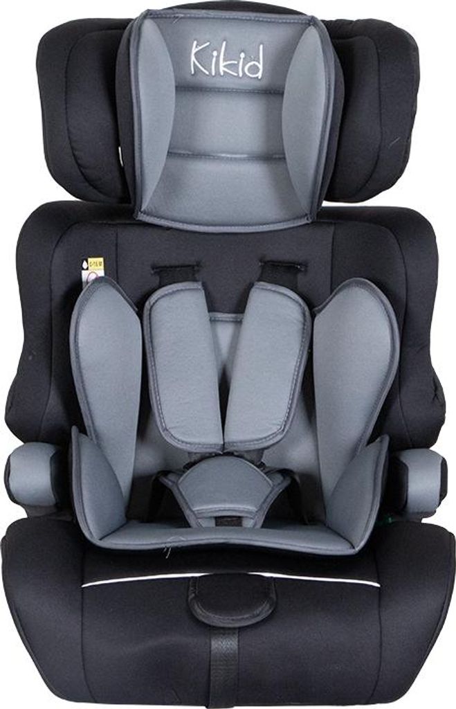 Fotelik dziecięcy Kikid Basic 76-150cm R129, czarno-szary Zdjęcie produktu 