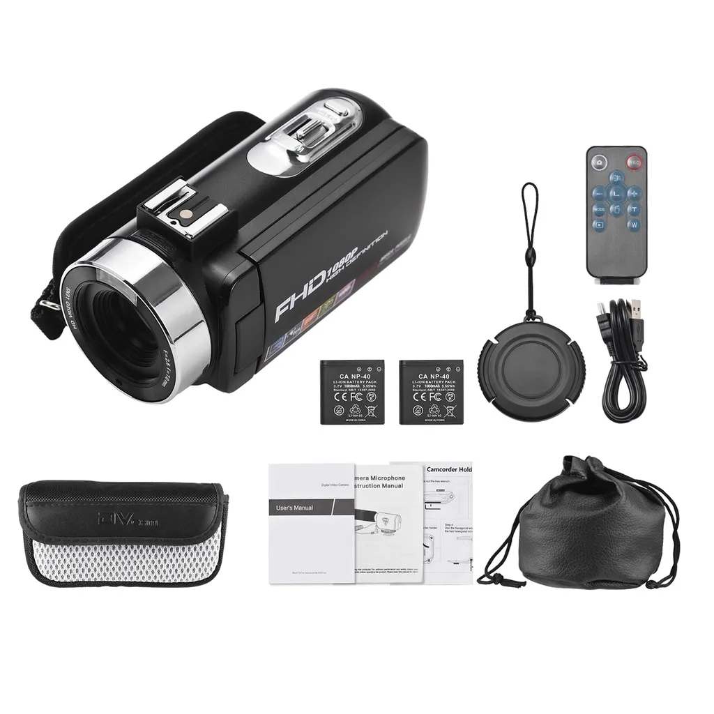 Videocamera DV 1080P 30MP: Camcorder con Zoom 18x e Doppia Batteria