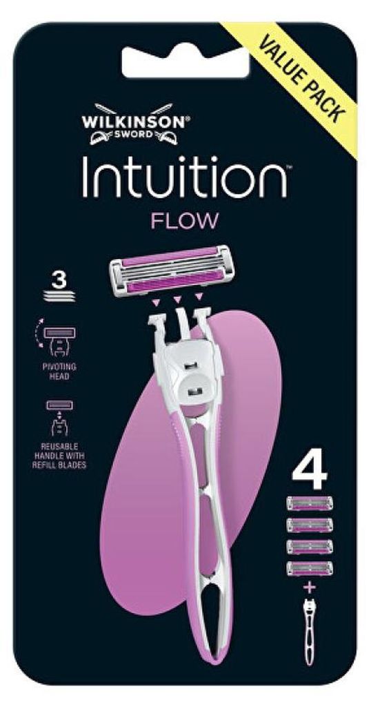 Intuition Flow Rasiermesser fü r Damen mit 4 Stü ck Einsä tzen