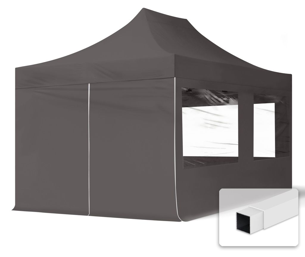 TOOLPORT 3x4,5m Stahl Faltpavillon, inkl. 4 Seitenteile, Produktbild 