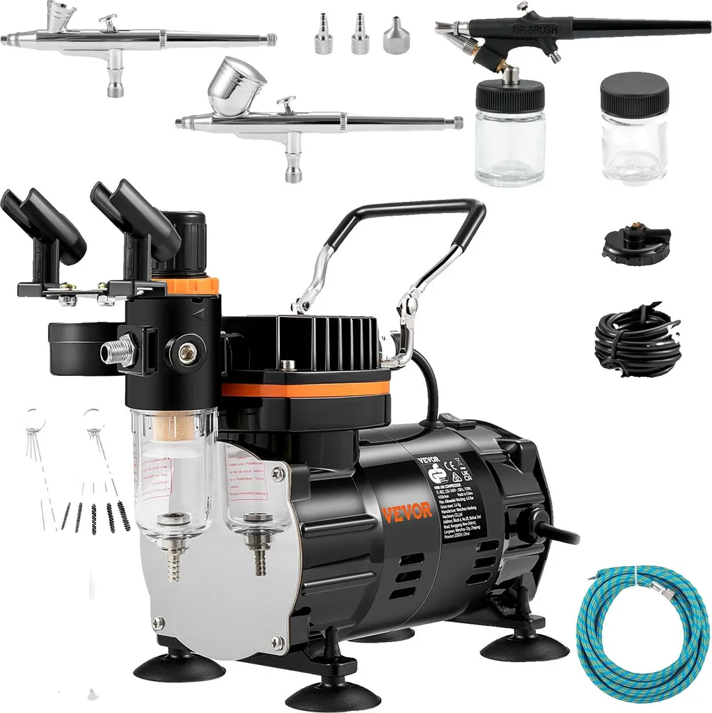 Kit aérographe 120W double action idéal pour pâtisserie et maquillage