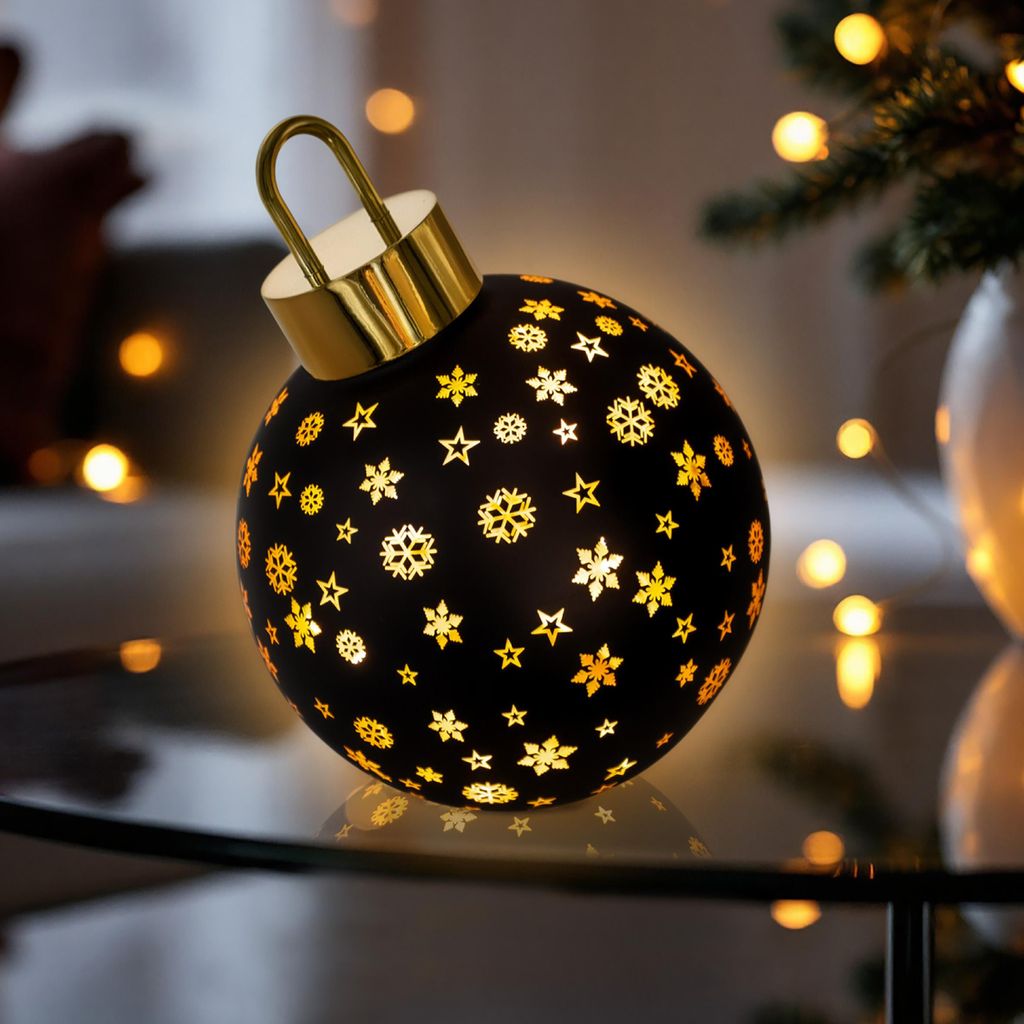 Guaina di Natale a LED da posizionare nero opaco con timer Immagine del prodotto 