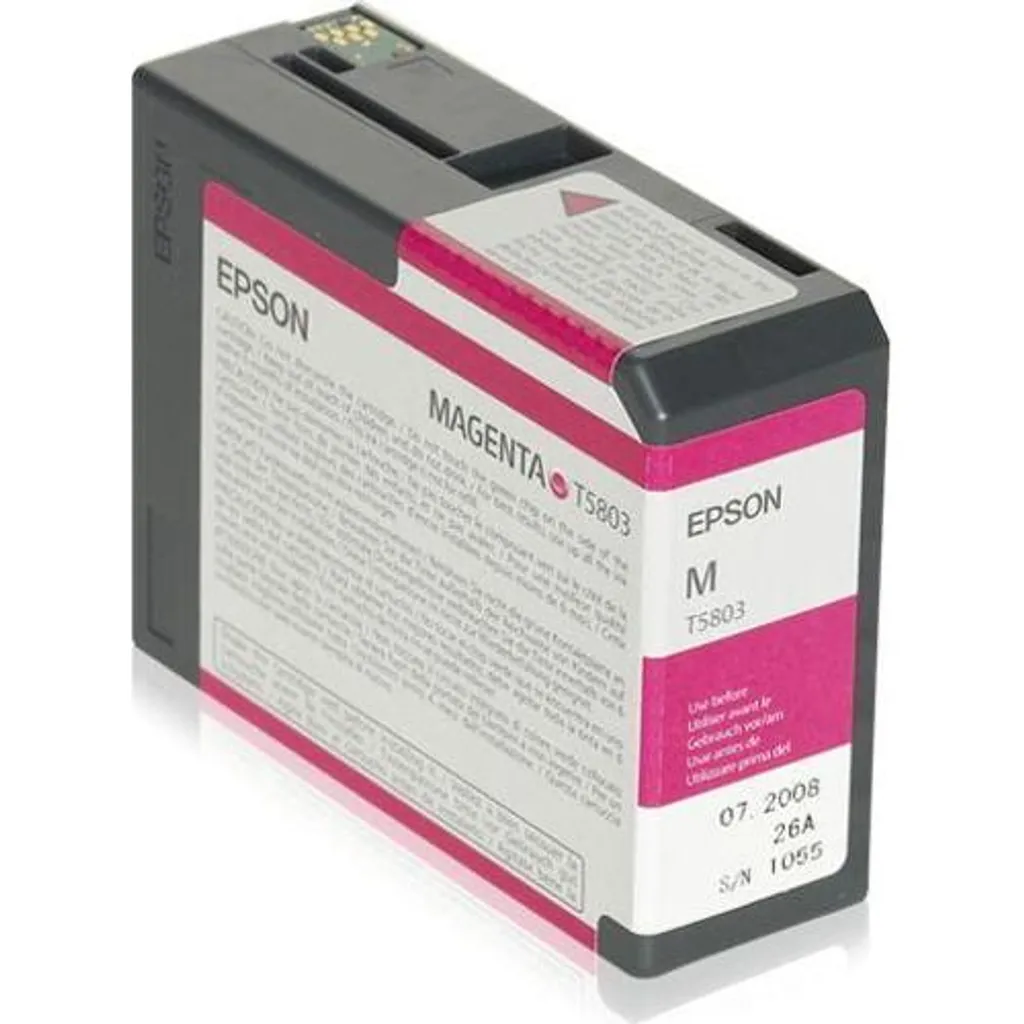 Cartouche Epson T5803 Magenta 80 ml pour tirages photo professionnels