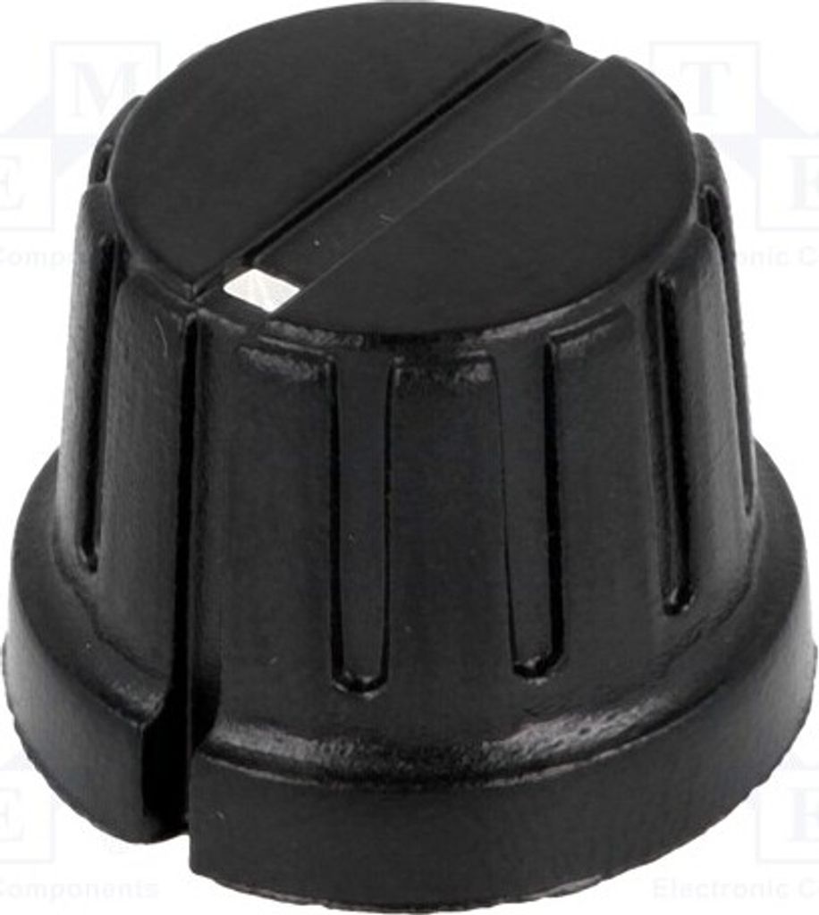 2x Drehknopf ØAchse: 6,35mm Bakelit mit Flansch Ø17x15,6mm GWB15BK Drehknöpfe für