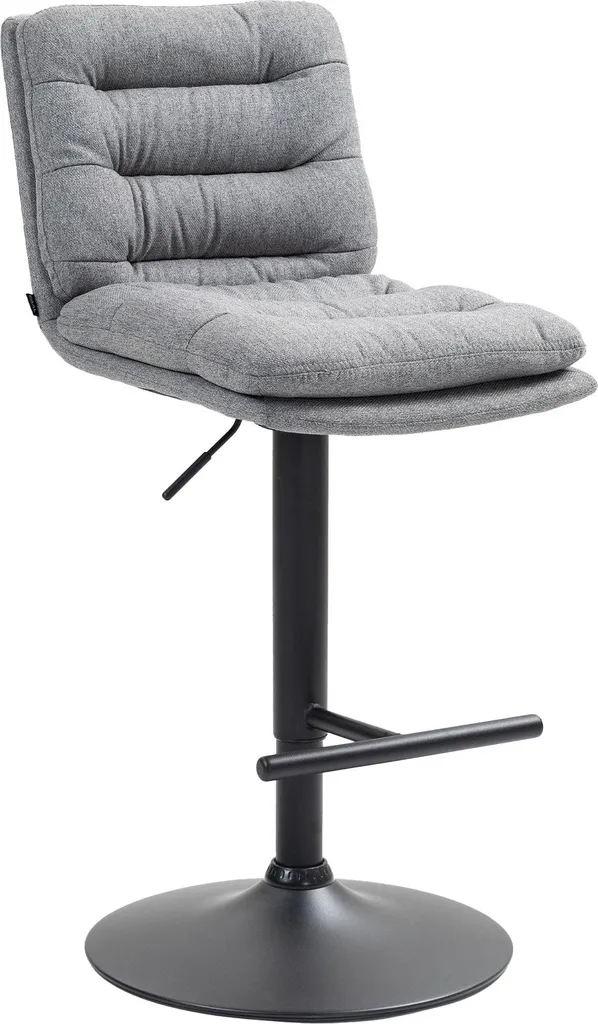 Sedia da bar Damar - struttura in tessuto nero - grigio