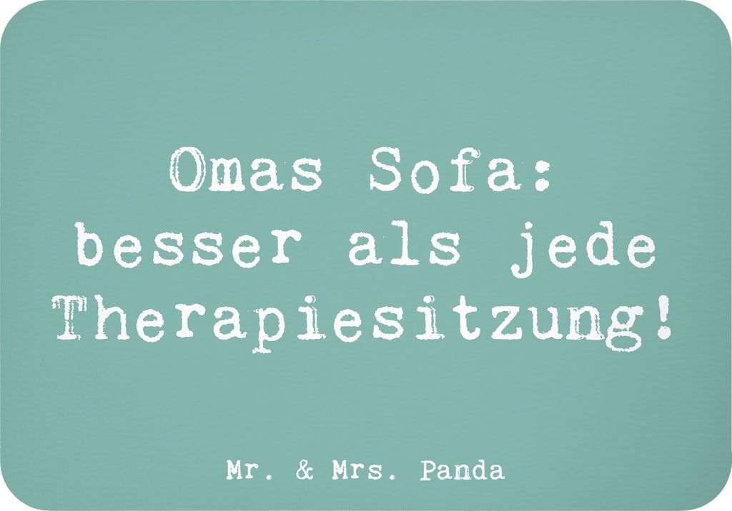 Mr. & Mrs. Panda magnet Spruch Oma Sofa - Meeresbrise - Geschenk, Handarbeit, Omi, zettelhalter, Freude, Zuflucht, küchenmagnet, Kühlschrankmagne...