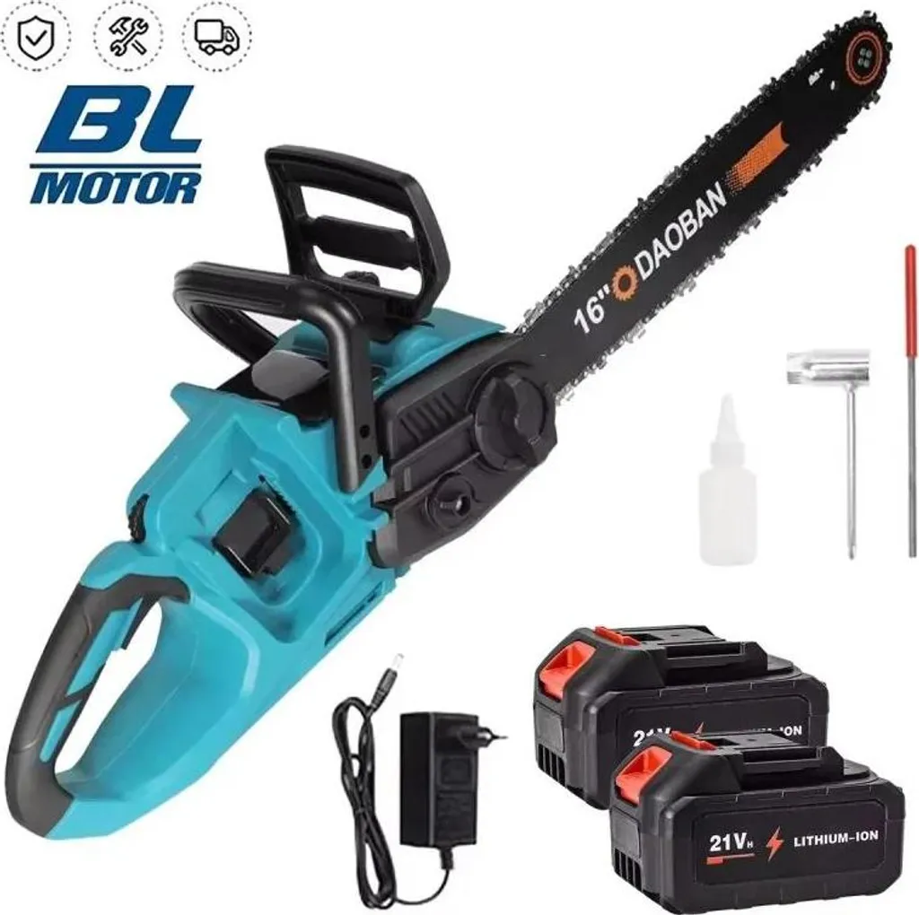 Tronçonneuse électrique moteur sans balais silencieuse - Guide 16'' Coupe 12''