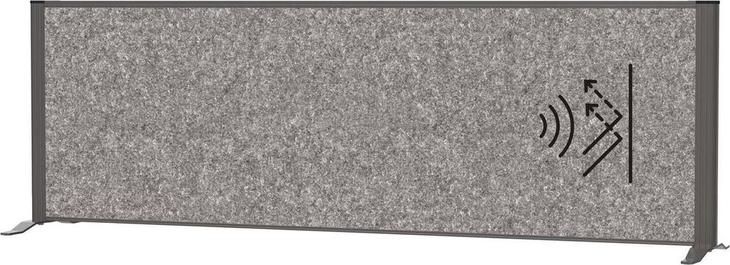 MAUL Sideboard-Trennwand MAULconnecto Akustik dunkelgrau Standfuß 160 x 35 x 52.75 cm anthrazit