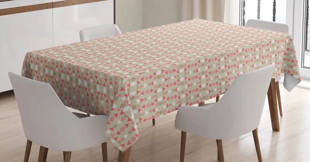Tovaglia Antimacchia Lavabile ABAKUHAUS - Triangoli Etnici 140x200