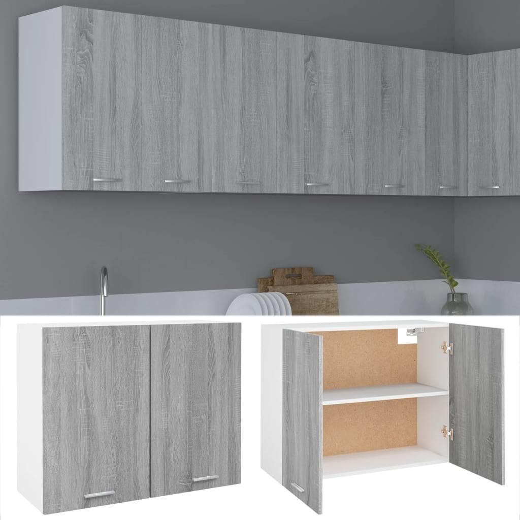 vidaXL Hängeschrank Lyon Grau Sonoma 80x31x60 cm Holzwerkstoff