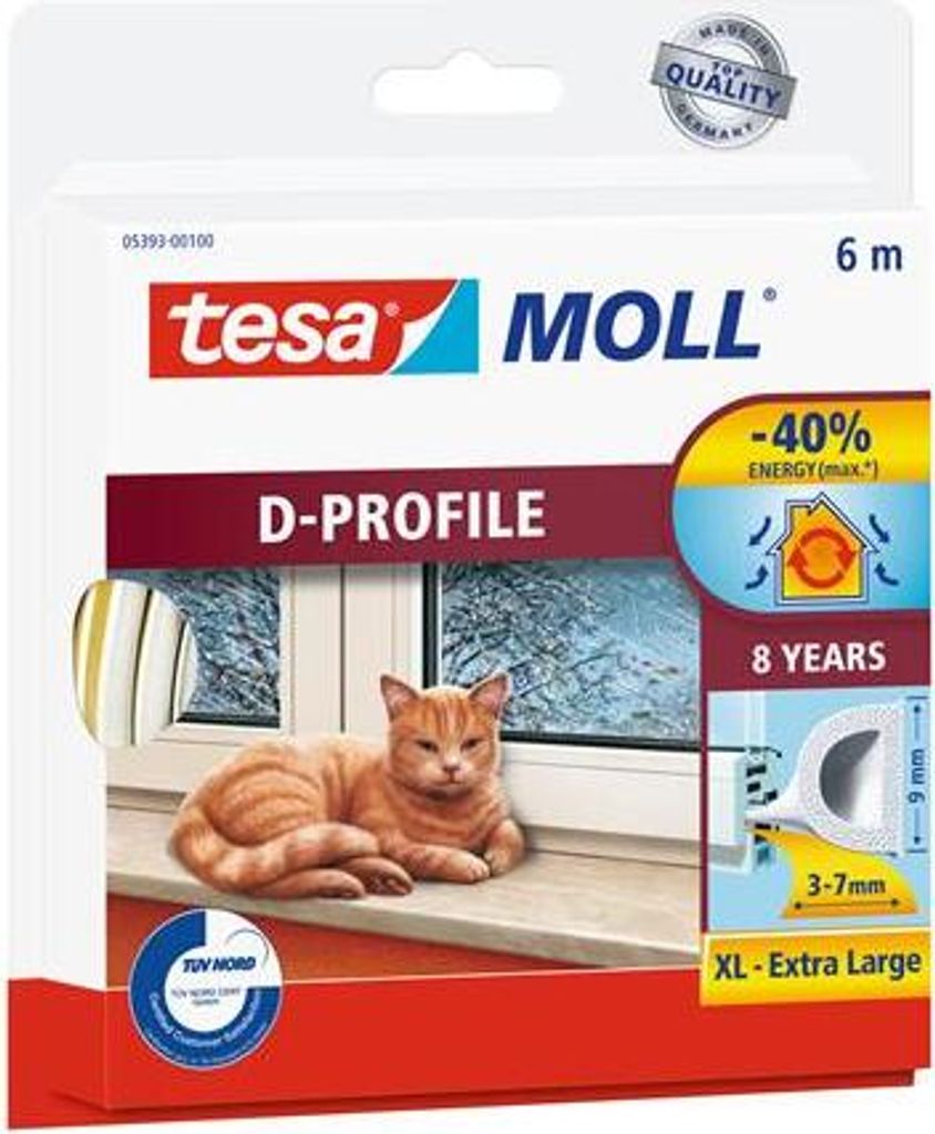Tesa uszczelka biała d - 6m 9mm Produktbild 