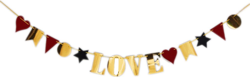 Glückliche Hochzeit Liebesbrief Herz Papier Banner Hochzeit Girland Flaggen Partydekoration-Liebesbrief